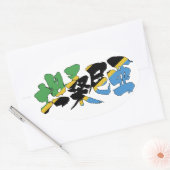 [Kanji] Tanzania Ovale Sticker (Envelop)