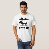 [Kanji] touwnip als zwarte letter T-shirt (Voorkant volledig)