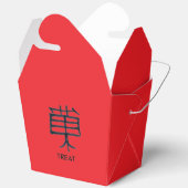 Kanji Treat black red take out box Bedankdoosjes (Open)