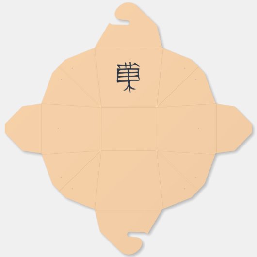 Kanji Treat black tan take out box Bedankdoosjes (Ongevouwen)