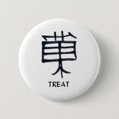 Kanji Treat ronde knop Button 5,7 Cm (Voorkant)