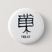 Kanji Treat ronde knop Ronde Button 5,7 Cm (Voorkant)