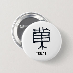 Kanji Treat ronde knop Ronde Button 5,7 Cm