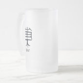 Kanji Treat zwart frosted mok (Voorkant links)