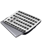 [Kanji] Vele soorten vissen op Sushi Laptop Sleeve (Voorkant onderkant)