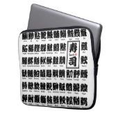 [Kanji] Vele soorten vissen op Sushi Laptop Sleeve (Voorkant Links)
