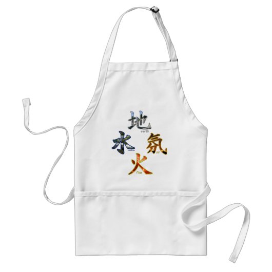 Kanji: Vier elementen - Apron #2 Standaard Schort (Voorkant)
