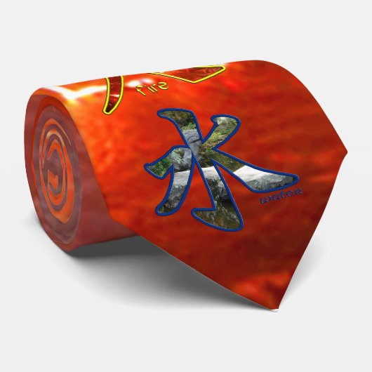 Kanji: Vier elementen - Stropdas (Opgerold)