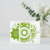 Kanji voor Courage Flower Circle Briefkaart (Staand voorkant)