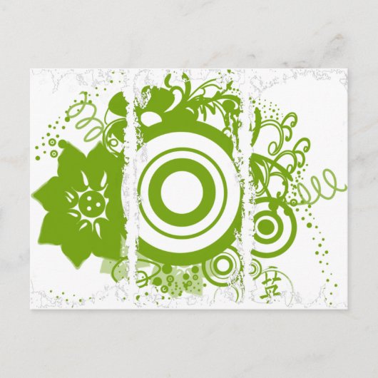 Kanji voor Courage Flower Circle Briefkaart (Voorkant)