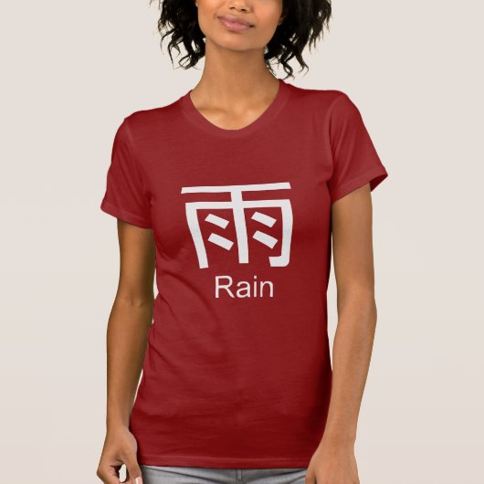 Kanji voor T-shirt met regenbui (Voorkant)