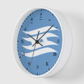 Kanji wijzerplaat met vlag van Hyogo Japan (Hoek)