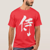 [Kanji] Witte letter Samurai T-shirt (Voorkant)