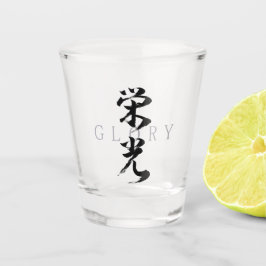 Kanjii Eiko/Ere Japanse kalligrafie Shot Glas