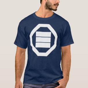 Kanjikarakter voor drie op dienblad t-shirt