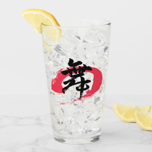 Kanjimai/Dans Japanse kalligrafie Glas (Voorkant ijs)