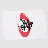 Kanjimaischrift/Japans Dansschrift Golfhanddoek (Horizontaal)