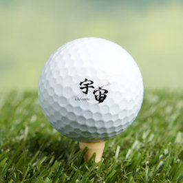 Kanjische ruimte/Japanse kalligrafie van het unive Golfballen