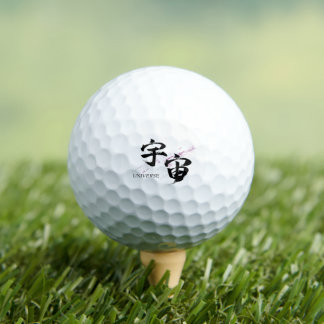 Kanjische ruimte/Japanse kalligrafie van het unive Golfballen