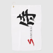 Kanjische Samurai Japanse Kalligrafie Golfhanddoek (Voorkant)
