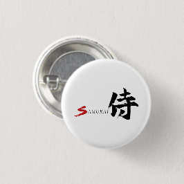 Kanjische Samurai Japanse Kalligrafie Ronde Button 3,2 Cm