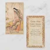 Kanjo A Court Lady Torii Kiyonaga japanese schoonh Visitekaartje (Voorkant / Achterkant)