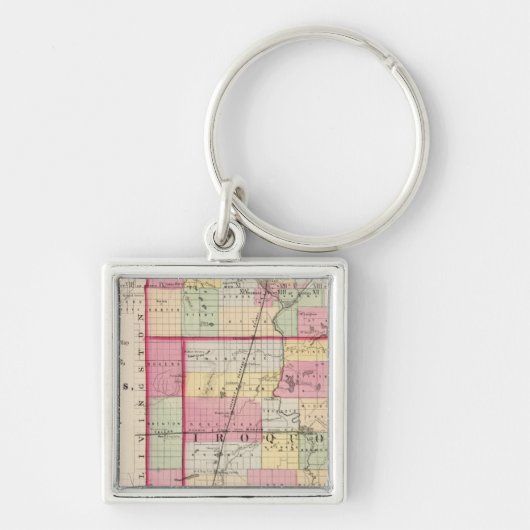 Kankakee, Iroquois, Ford counties Sleutelhanger (Voorkant)