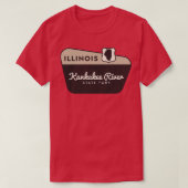 Kankakee River State Park Illinois Welkomstbord T-shirt (Design voorkant)