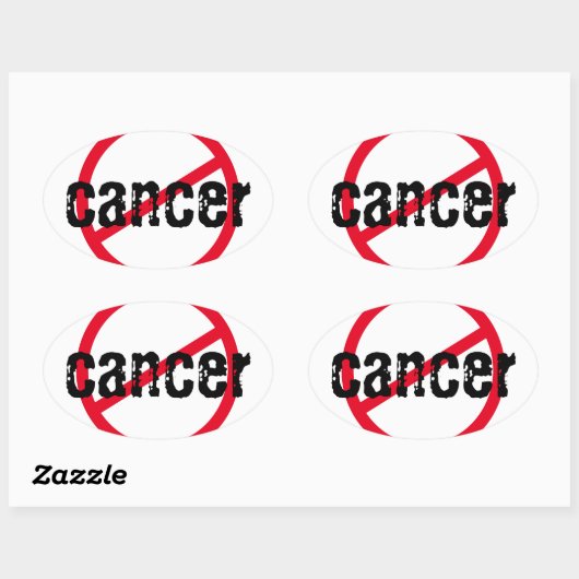 Kanker #1 ovale sticker (Vel)
