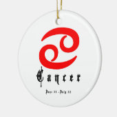 Kanker, 21 juni - 22 juli keramisch ornament (Links)