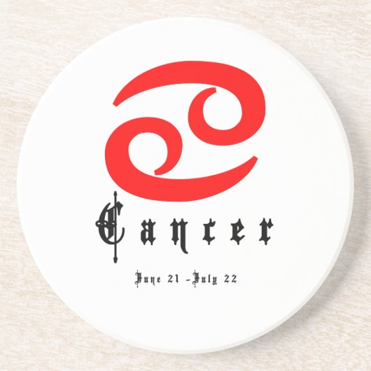Kanker, 21 juni - 22 juli zandsteen onderzetter (Voorkant)