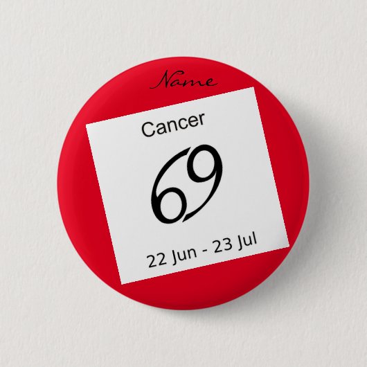 Kanker 69 Zodiac Thunder_Cove Ronde Button 5,7 Cm (Voorkant)