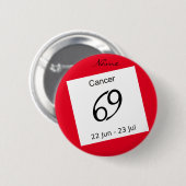 Kanker 69 Zodiac Thunder_Cove Ronde Button 5,7 Cm (Voorkant /achterkant)