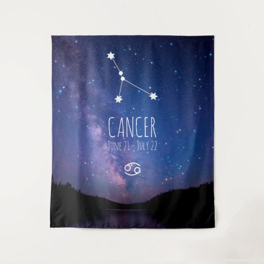 Kanker | Aangepaste astrologie Tapestry Wandkleed (Voorkant)