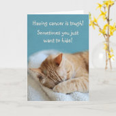 Kanker Aanmoediging Brave Kat Get Well Kaart (Gele Bloem)