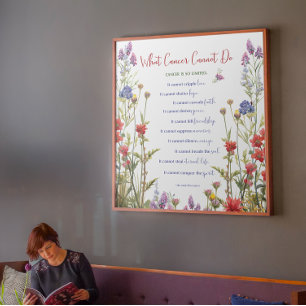 Kanker Aanmoediging Wildbloemen Canvas Afdruk