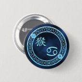 Kanker/aap Ronde Button 5,7 Cm (Voorkant /achterkant)