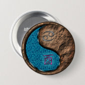 Kanker & Aardse Haan Ronde Button 7,6 Cm (Voorkant /achterkant)