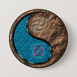 Kanker & Aardse Haan Ronde Button 7,6 Cm