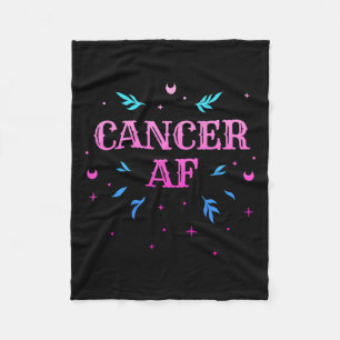 Kanker Af roze kanker Zodiac teken Horoscoop Geboo Fleece Deken