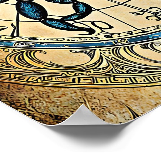 Kanker astrologie teken poster (Hoek)