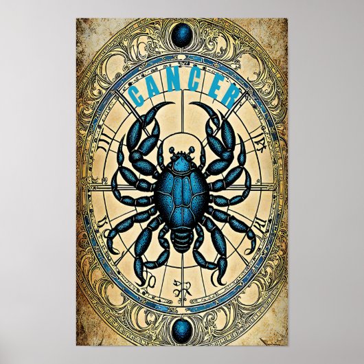 Kanker astrologie teken poster (Voorkant)