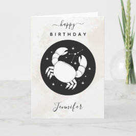 Kanker Astrology Zodiac Star Sign Horoscope Marble Kaart