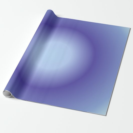 Kanker Aura, Kanker Zodiak, Blauwe Aura Gradient Cadeaupapier (Uitgerold)