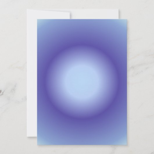 Kanker Aura, Kanker Zodiak, Blauwe Aura Gradient Feestdagenkaart (Voorkant)