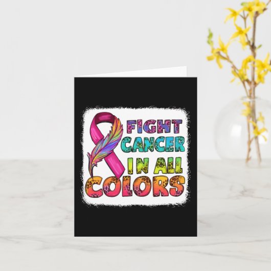 Kanker bestrijden in alle kleurenrib tegen kanker kaart (Gele Bloem)