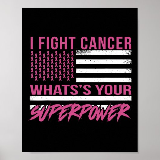 Kanker bestrijden Wat is je Superpower Poster (Voorkant)