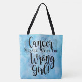 KANKER BEWERKT MET DE WRONG MEISJE - Blauwgroen Tote Bag (Voorkant)