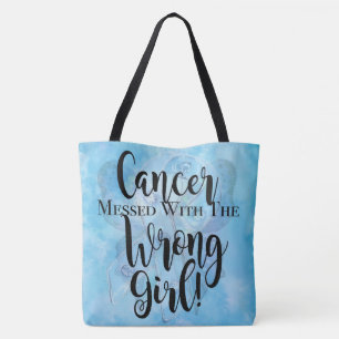 KANKER BEWERKT MET DE WRONG MEISJE - Blauwgroen Tote Bag