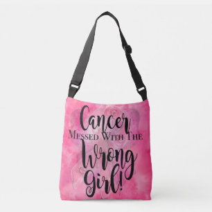 KANKER BEWERKT MET DE WRONG MEISroze Crossbody Tas